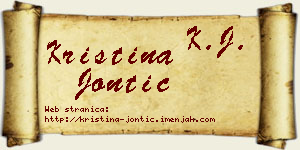 Kristina Jontić vizit kartica